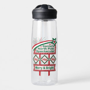 Santa’s Retro Marquee – Ho Ho Ho Merry & Bright Water Bottle