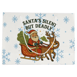 Santa’s Silent But Deadly Sleigh Ride Large Gift Bag