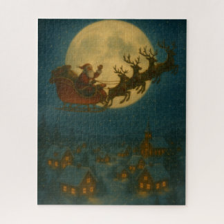 Santa’s Sleigh Flight – Moonlit Christmas Eve  Jigsaw Puzzle