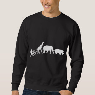 Santa_s Sleigh Giraffe Rhino Elephant Zookeeper Ch Sweatshirt
