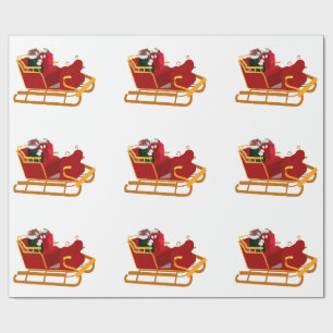Santa’s Sleigh Wrapping Paper