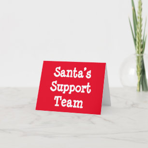 Santa’s Support Team Card
