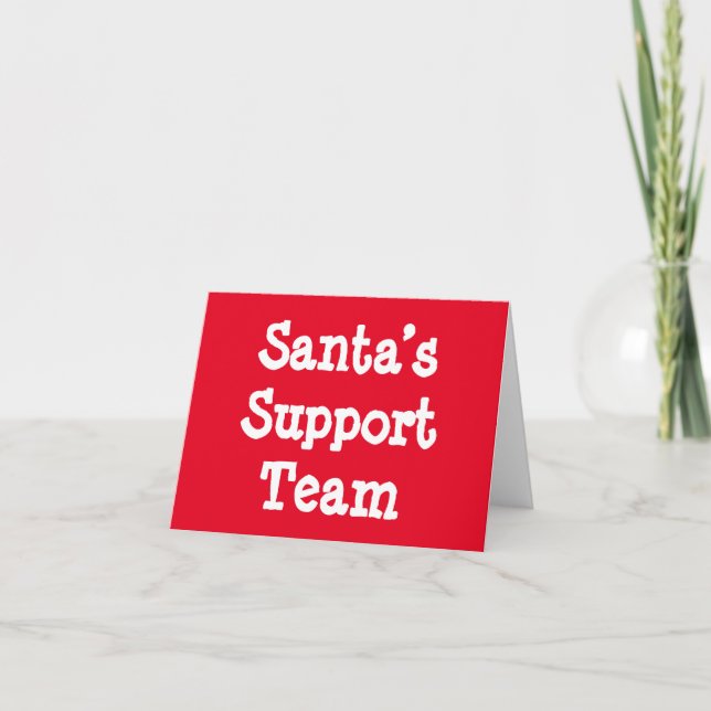 Santa’s Support Team Card (Front)