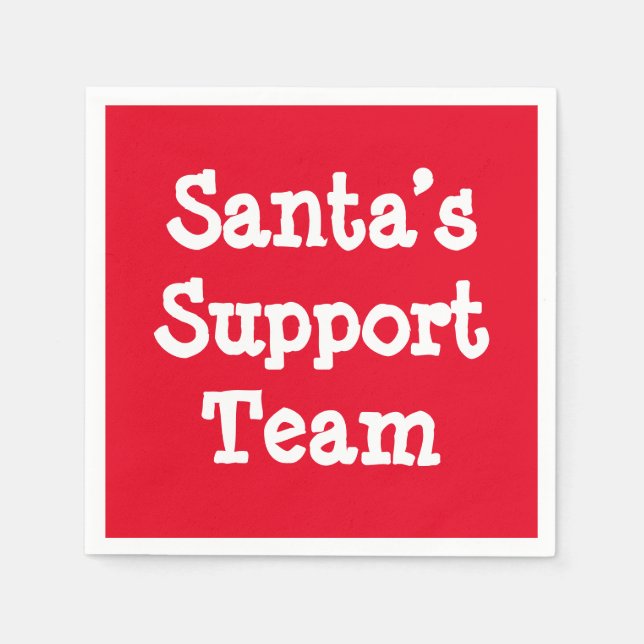Santa’s Support Team Napkin (Front)