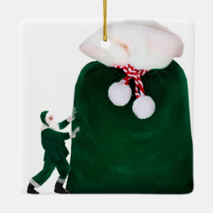 Santa’s With Huge Gift Sack Ornament