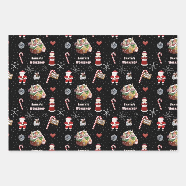 Santa’s Workshop Wrapping Paper (Front 3)