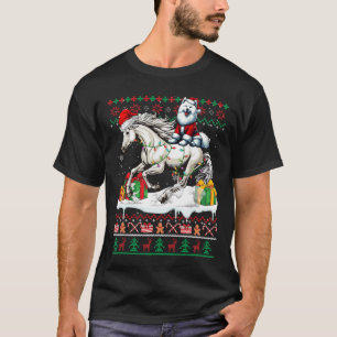 Santa Samoyed Riding Horse Christmas Sweater Lover