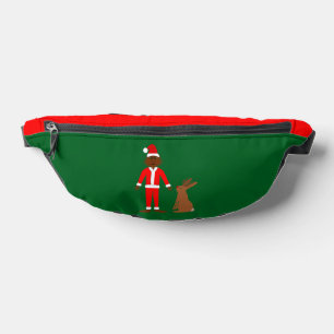 Santa Sasquatch and Jackalope Christmas Fanny Pack