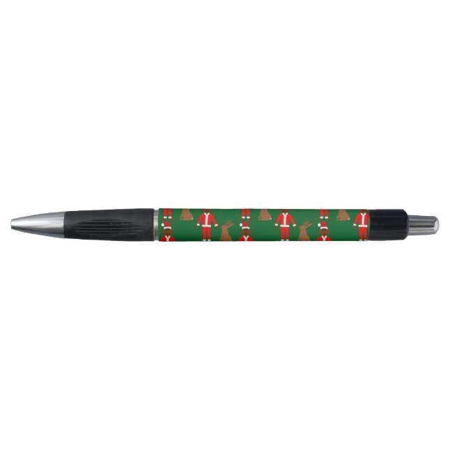Santa Sasquatch and Jackalope Christmas Patterned Pen (Front)