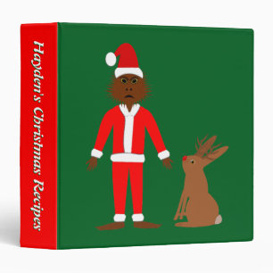 Santa Sasquatch and Jackalope Christmas Recipe Binder