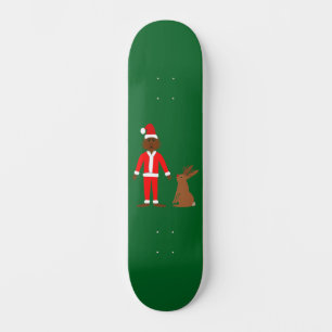 Santa Sasquatch and Jackalope Christmas Skateboard