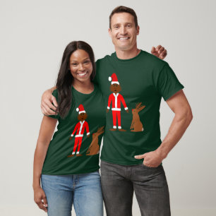 Santa Sasquatch and Jackalope Christmas T-Shirt