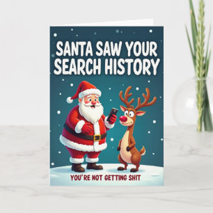 Santa Saw Your History Card