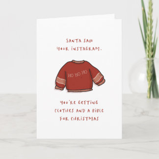 Santa saw your instagram - Christmas Card