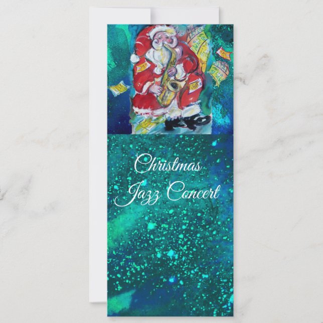 SANTA & SAX,CHRISTMAS JAZZ PARTY CONCERT PROGRAMME INVITATION (Front)