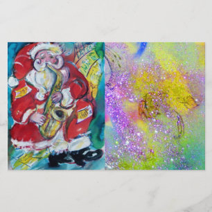 SANTA & SAX, MUSICAL CHRISTMAS PARTY STATIONERY