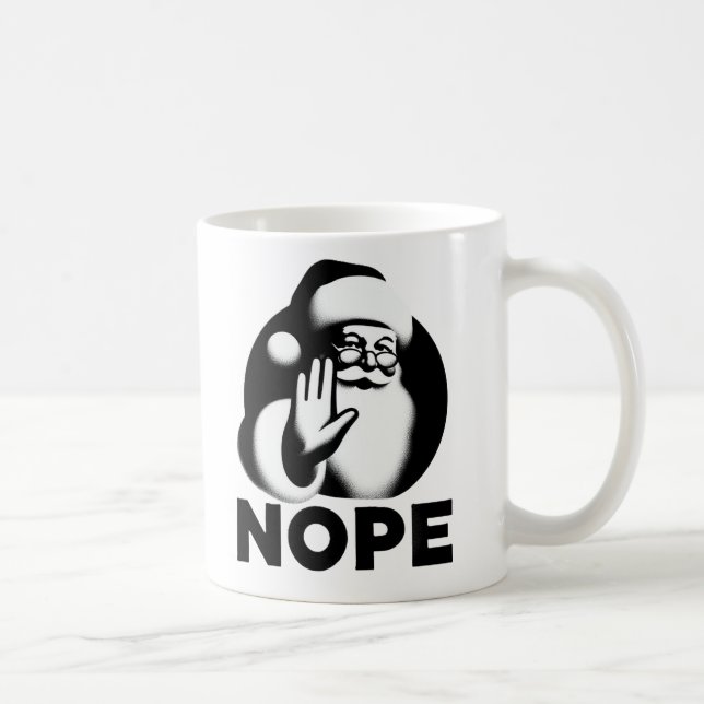 Santa saying Nope Coffee Mug (Right)