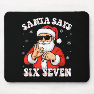 Santa Says 6 7 Six Seven Meme Baseball Number 67 G Mouse Pad