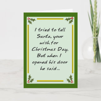 Santa Says - Go Away! Holiday Card