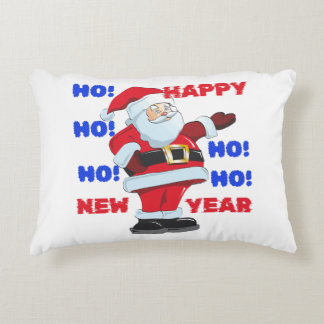 SANTA SAYS; HAPPY NEW YEAR. HO! HO! HO! ACCENT PILLOW