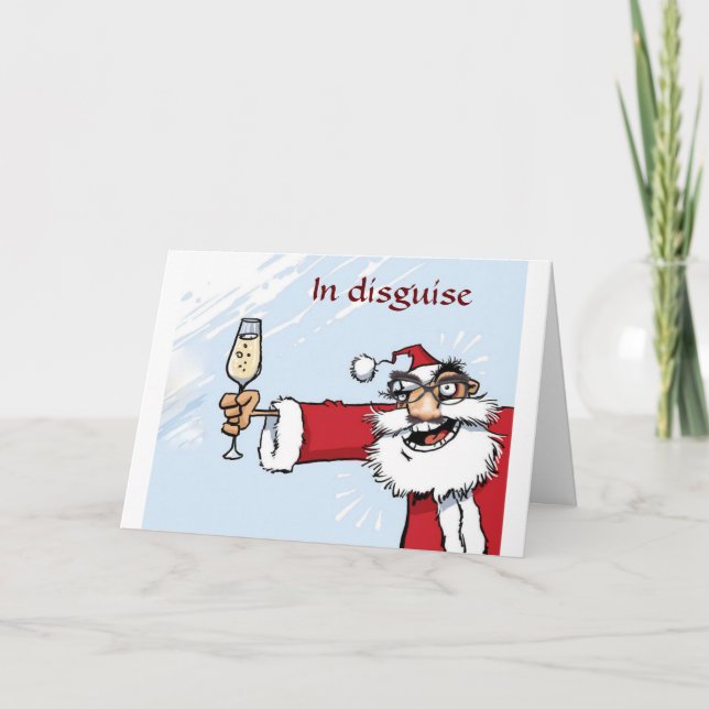 SANTA SAYS *MY WORK IS DONE LET'S CELEBRATE* HOLIDAY CARD (Front)