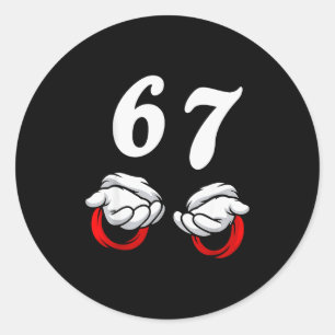 Santa Says Six Seven 6 7 Gen Z Alpha Meme Slang Ch Classic Round Sticker