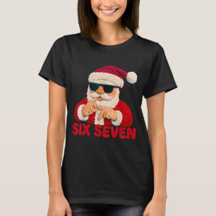 Santa Says Six Seven - 6 7 Meme Latch Hook Yarn Cr T-Shirt