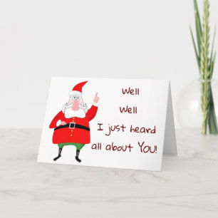 SANTA SAYS *YOU* ARE ON NAUGHTY LIST! HOLIDAY CARD