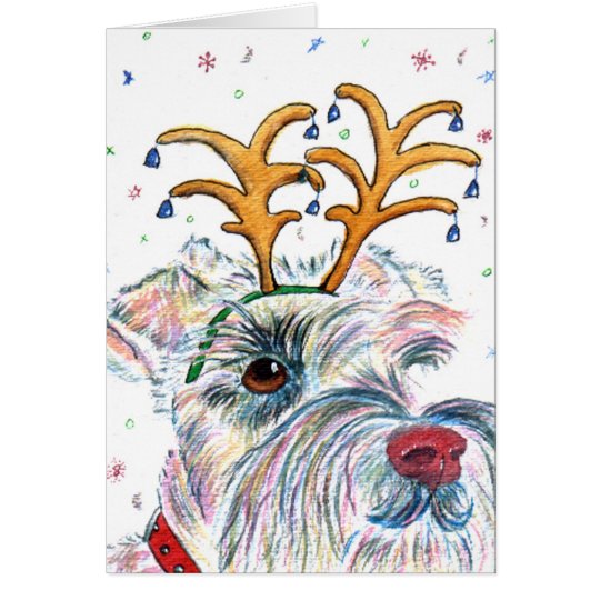 Santa Schnauzer Greeting Card