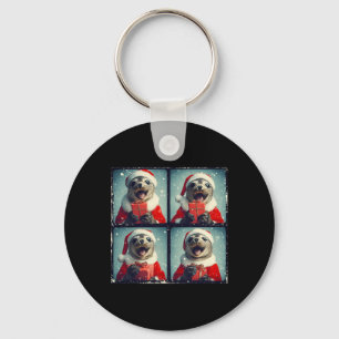 Santa Seal Ocean Animal Photography Sea Lion Chris Keychain