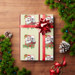 Santa Selfie Holiday Gift Wrapping Paper