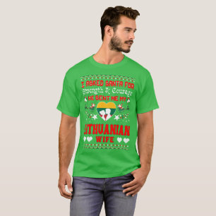 Santa Sent Lithuanian Wife Christmas Ugly Sweater