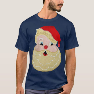 Santa Sequin Applique cute but creepy T-Shirt