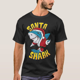Santa Shark Christmas Merry Sharkmas Funny Santa J T-Shirt