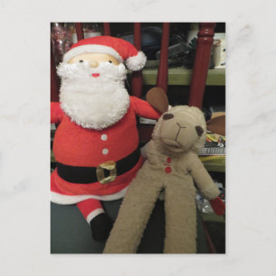 Santa & Sheep Holiday Postcard