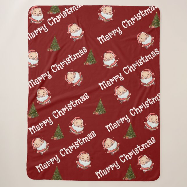 Santa  sherpa blanket (Front)