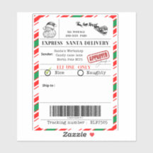 Santa shipping label