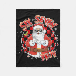 Santa Sick Seven Bruh 67 Six Seven Meme Trending P Fleece Blanket
