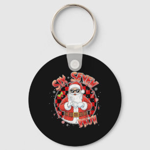 Santa Sick Seven Bruh 67 Six Seven Meme Trending P Keychain
