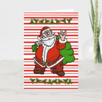 Santa Sign Language I Love You Christmas Card
