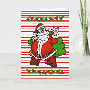 Santa Sign Language I Love You Christmas Card