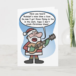 Santa Sings the Blues Card
