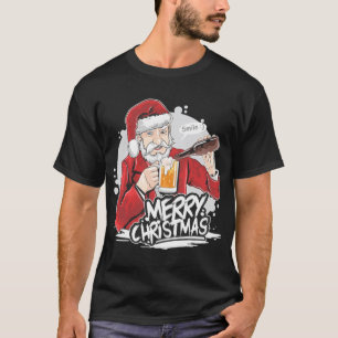Santa Sips a Beer T-Shirt