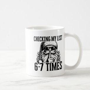 Santa Six Seven 6 7 Meme Funny Christmas Holiday H Coffee Mug