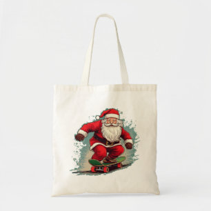 Santa Skater Tote Bag
