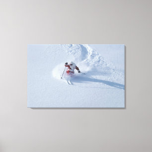 Santa Skiing at Snowbird Ski Resort, Wasatch Canvas Print