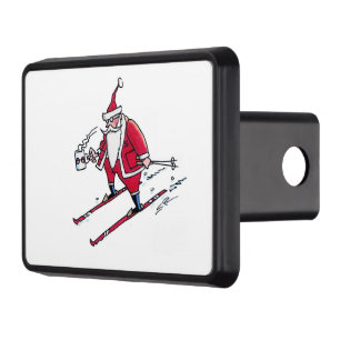 Santa Skiing hitch cover receiver
