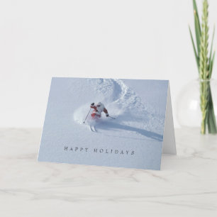 Santa Skiing Snowbird Ski Resort, Wasatch, Utah Holiday Card