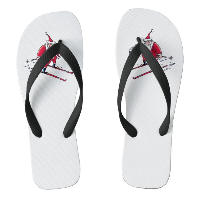 Santa Skiing wide flip flops (Footbed)