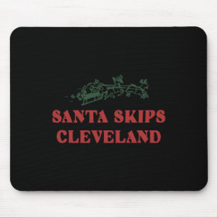 Santa Skips Cleveland Santa Reindeer Xmas Christma Mouse Pad